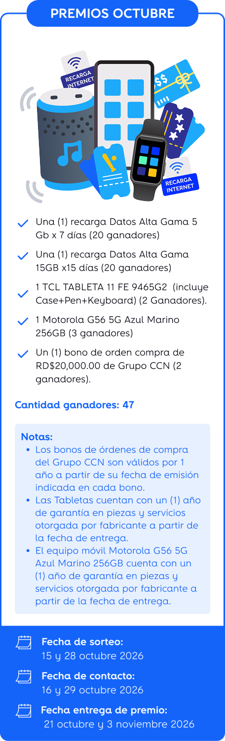 Premios octubre 2026