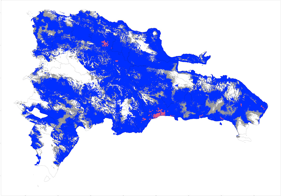 Mapa de cobertura 5G, 4G, 3G