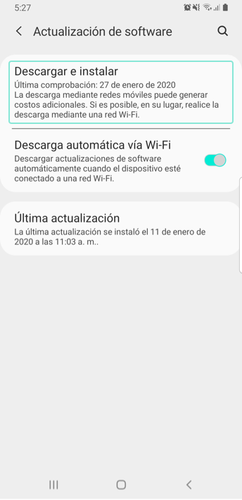 Actualizar software